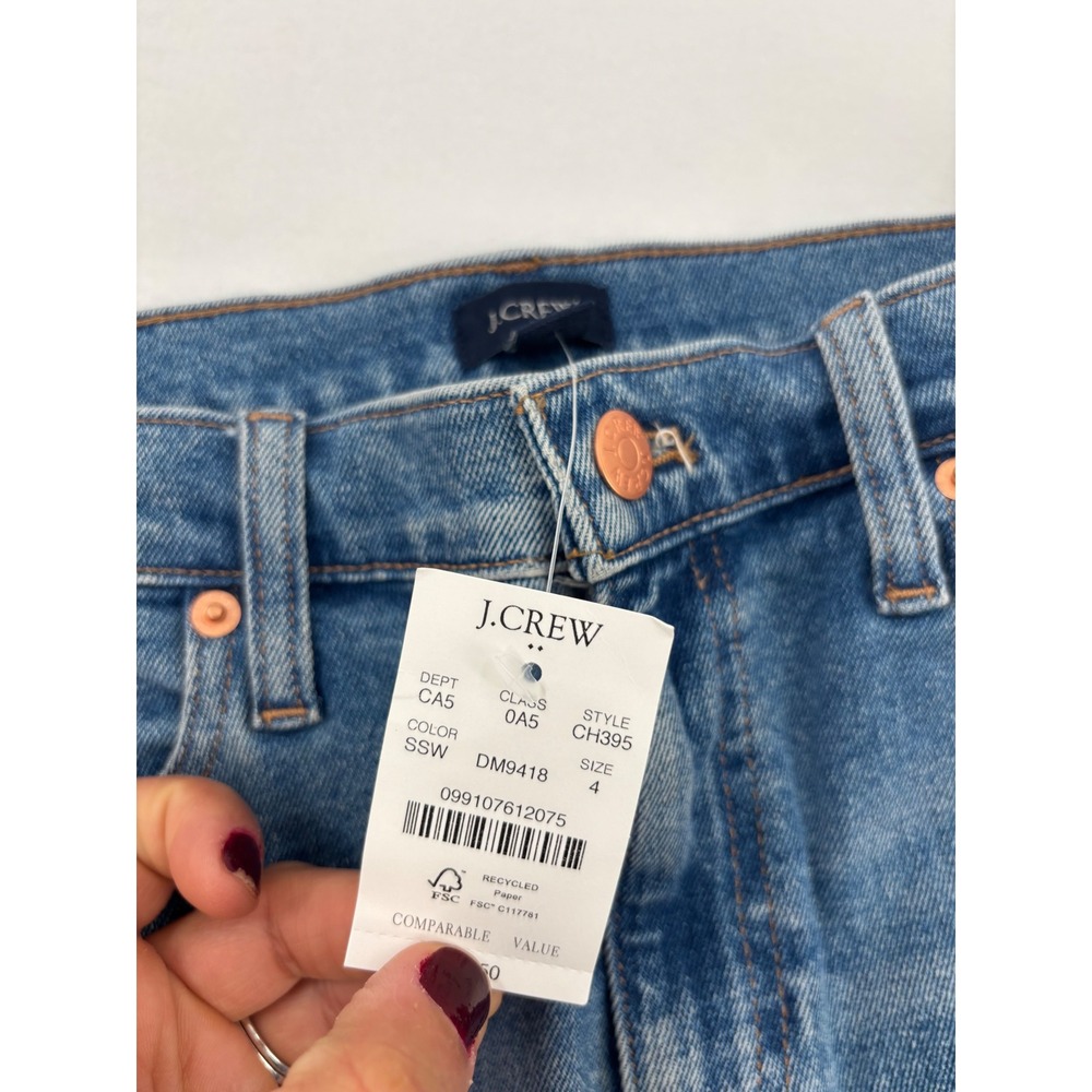 J.Crew Denim Mini Skirt Womens Size 4 Blue CH395 Casual High Rise Stretch Mini - Picture 5 of 9